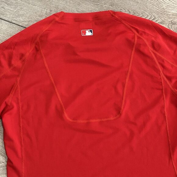 Los Angeles Angels Anaheim MLB Nike Dri Fit Team Issued Long Sleeve Mens Medium - Picture 9 of 9